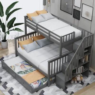 Merax Bunk Bed with Trundle and Guard Rail