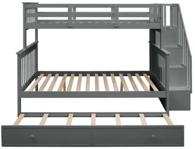 Merax Bunk Bed with Trundle and Guard Rail