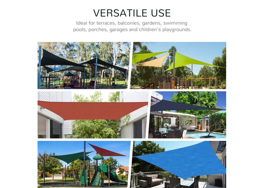 Sun Shade Sail Triangle Rectangle Square Outdoor Patio Canopy UV Top Shelter