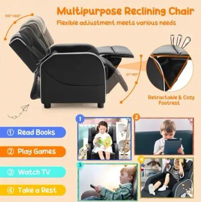 Hivvago Kids Recliner Chair with Side Pockets and Footrest