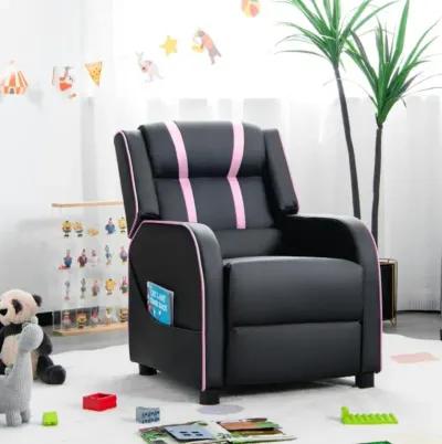 Hivvago Kids Recliner Chair with Side Pockets and Footrest