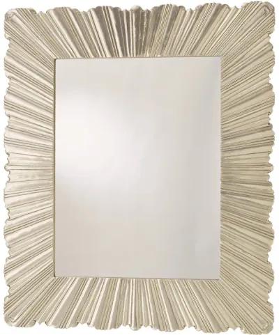 Linenfold Large Silver Mirror