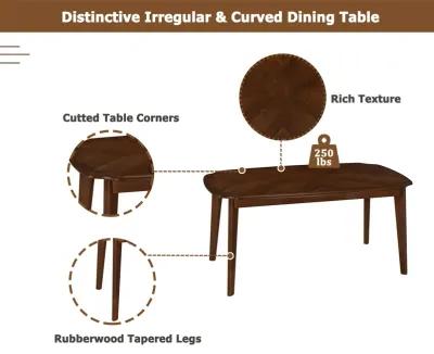 Merax Dining Table with 6 Dining Chairs Dining Set