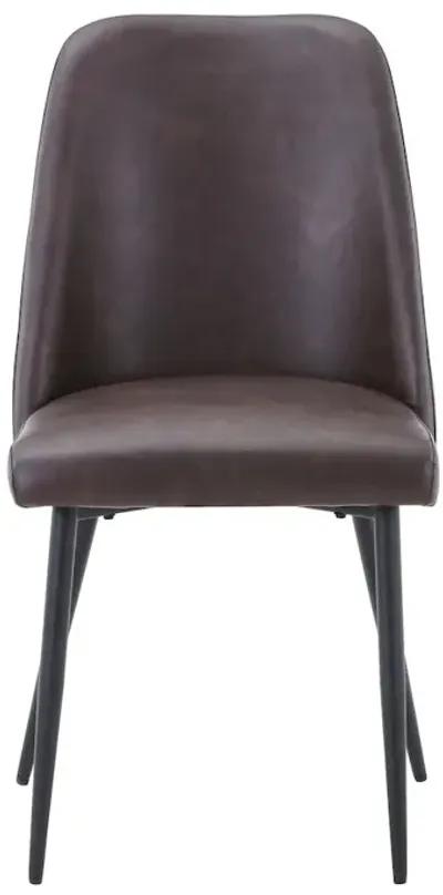 Jofran Maddox Mid-Century Modern Faux Leather Upholstered Dining Chair (Set of 2)