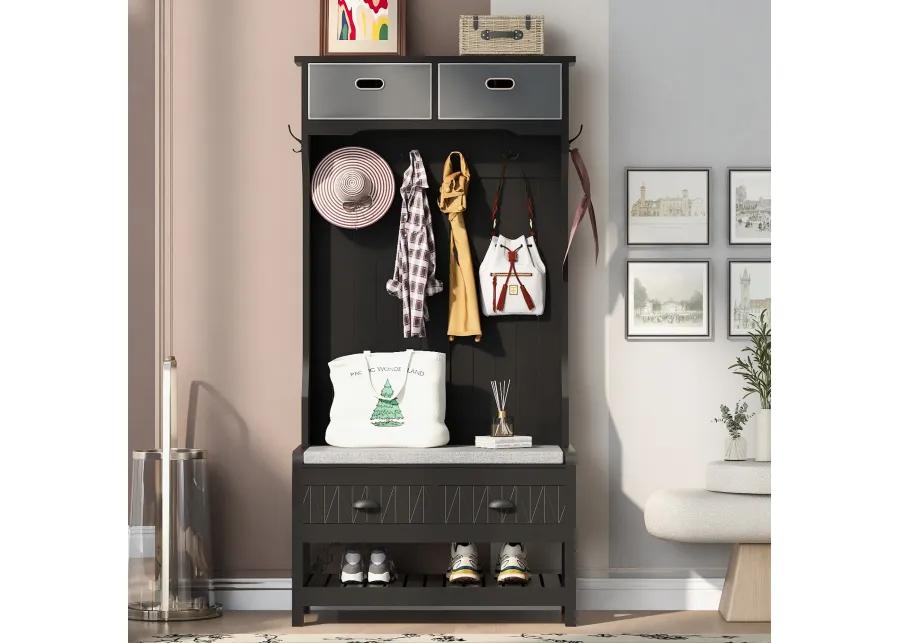 Merax Hall Tree with Bench and Shoes Storage