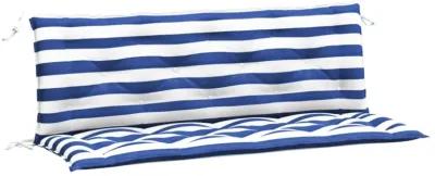 vidaXL Garden Bench Cushions 2pcs Blue&White Stripe 59.1"x19.7"x2.8" Fabric