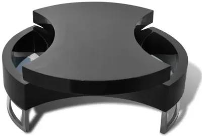 vidaXL Coffee Table Shape-Adjustable High Gloss Black