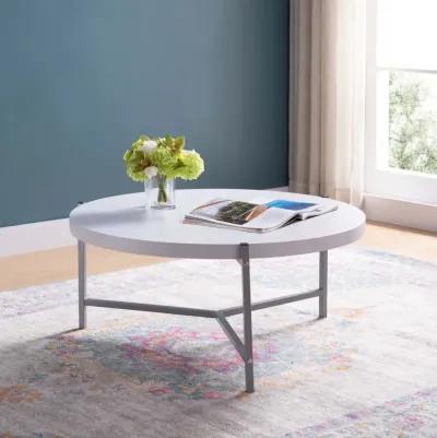 Coffee Table White Silver