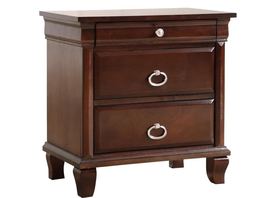 Triton 3-Drawer Cappuccino Nightstand (27 in. H x 17 in. W x 26 in. D)