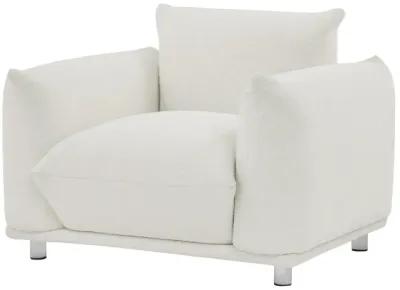 Sherpa Accent Chair Single Sofa 42"W Accent Chair For Bedroom Living Room Apartment, White