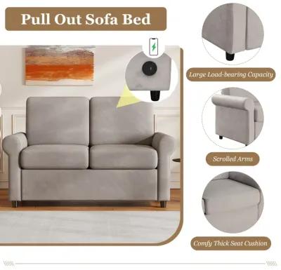 Merax Pull Out Sleeper Sofa Bed with Two USB Ports