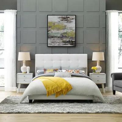 Modway - Melanie King Tufted Button Upholstered Fabric Platform Bed