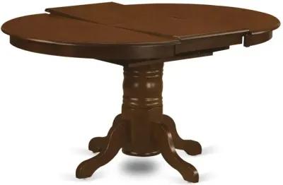 East West Furniture KEVA5-ESP-C 5 Pc set Kenley Kitchen Table with a Leaf and 4 Fabric Seat Chairs