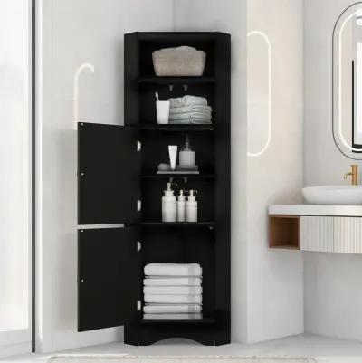 Merax Freestanding Bathroom Storage Cabinet with Doors