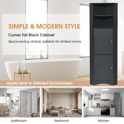 Merax Freestanding Bathroom Storage Cabinet with Doors