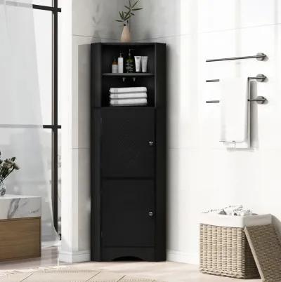 Merax Freestanding Bathroom Storage Cabinet with Doors