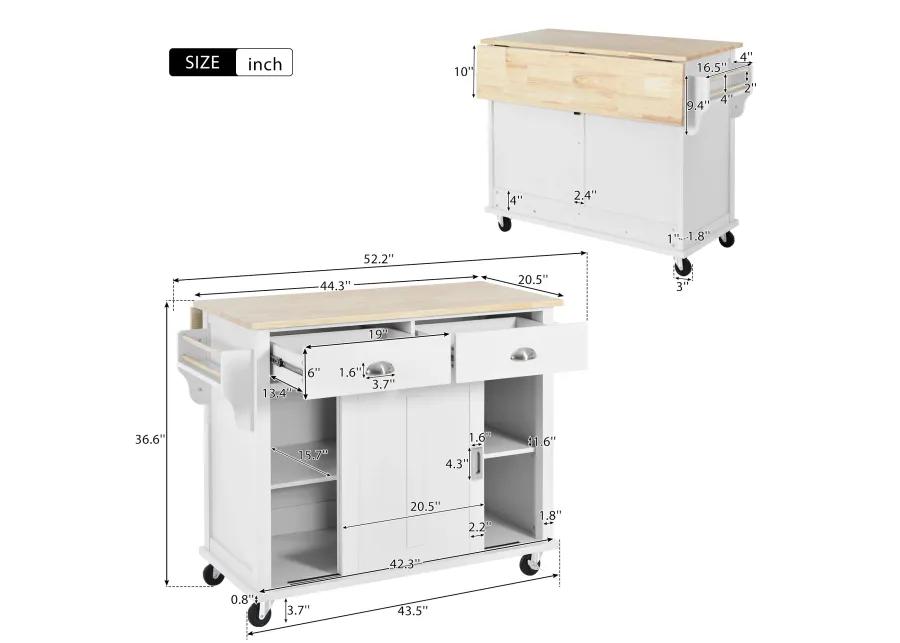 Merax Kitchen Island Cart