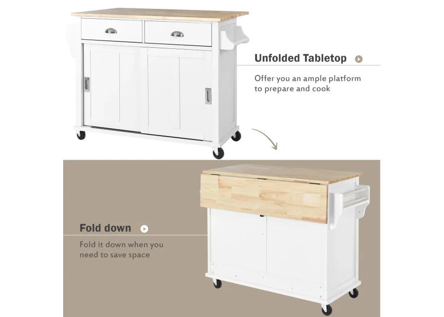 Merax Kitchen Island Cart