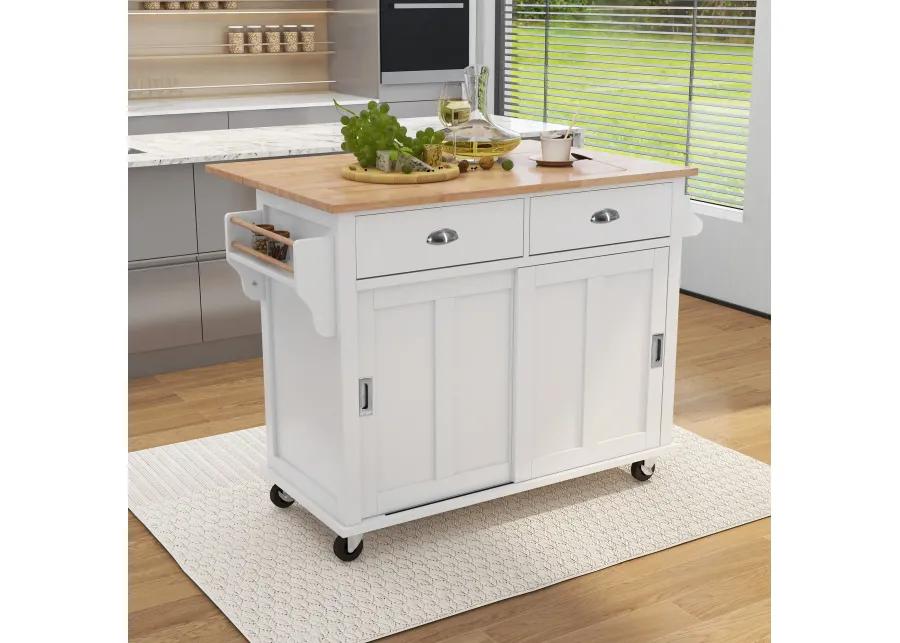 Merax Kitchen Island Cart