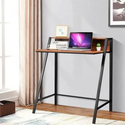 Costway 2 Tier Computer Desk PC Laptop Table Study Writing Home Office Workstation