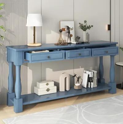 Merax Long Console Table with 3 Drawers