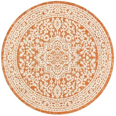 Sinjuri Medallion Textured Weave Indoor/Outdoor Area Rug