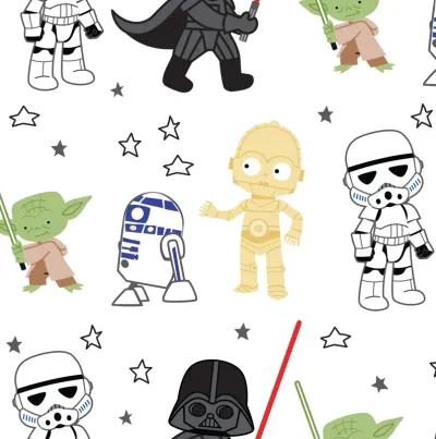 Lambs & Ivy Star Wars Classic Fitted Crib/Toddler Sheet - Yoda/Darth Vader