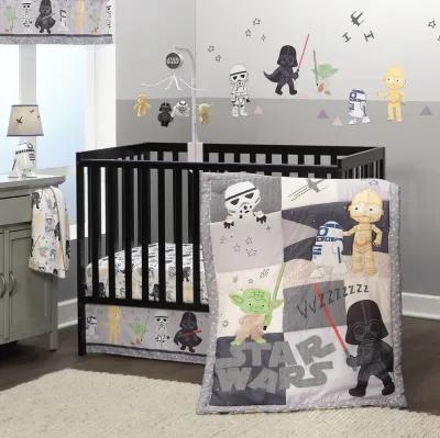 Lambs & Ivy Star Wars Classic Fitted Crib/Toddler Sheet - Yoda/Darth Vader