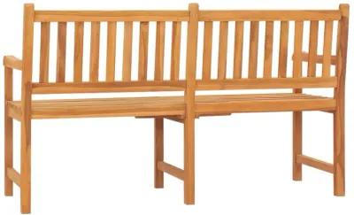 vidaXL 3-Seater Patio Bench with Table 59.1" Solid Teak Wood