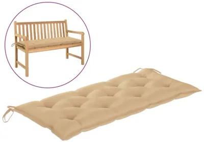 vidaXL Garden Bench Cushion Beige 47.2"x19.7"x 2.8" Fabric