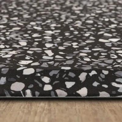 Terrazo Tile Black 1' 8" x 3' 6" Door Mat