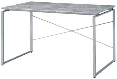 Jurgen Desk, Faux Concrete & Silver 92905