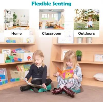 Hivvago 6 Pieces Multifunctional Hexagon Toddler Floor Cushions Classroom Seating with Handles