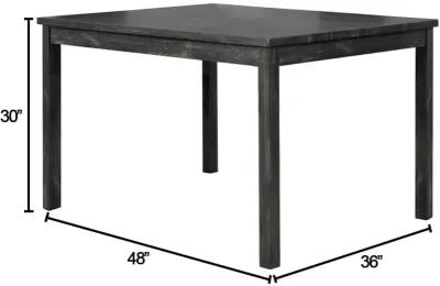 Vitaliya 46" Black Charcoal Rectangular Dinette Table