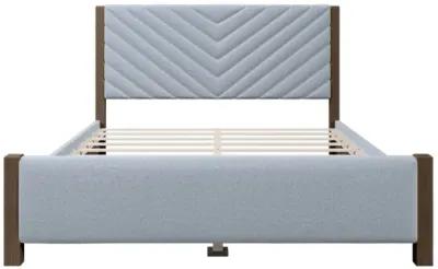 Merax Mid-Century Upholstered Platform Bed Frame