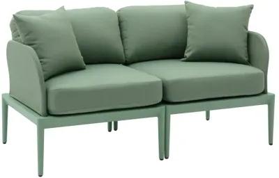 Kapri Moss Green Modular Outdoor Loveseat