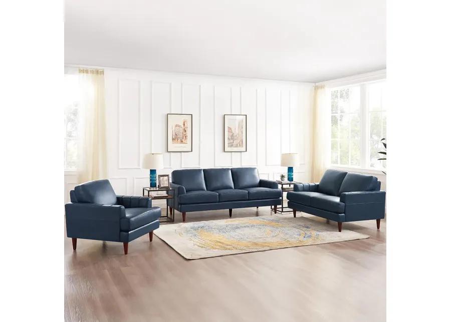 Cassia Top Grain Leather Loveseat