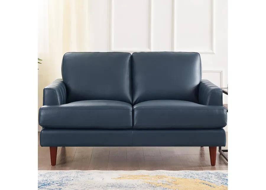 Cassia Top Grain Leather Loveseat