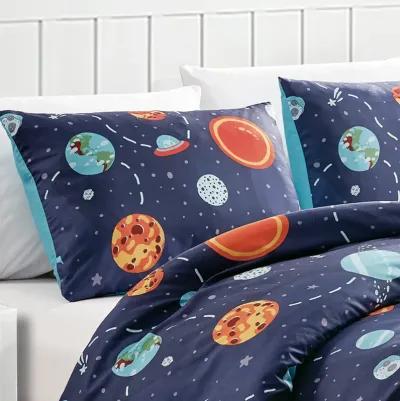 MarCielo Kids Girls Boys Comforter Set Universe Space.