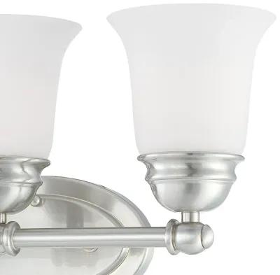 Bella 18'' Wide 3-Light Nickel Vanity Light