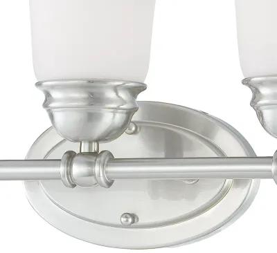 Bella 18'' Wide 3-Light Nickel Vanity Light