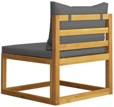 vidaXL 4 Piece Garden Lounge Set with Cushion Solid Acacia Wood