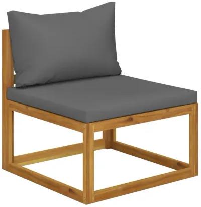 vidaXL 4 Piece Garden Lounge Set with Cushion Solid Acacia Wood