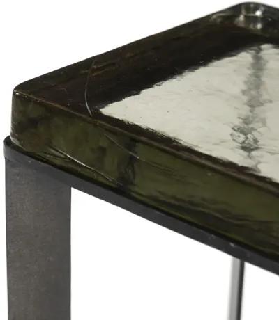 Lennie Cast Glass End Table