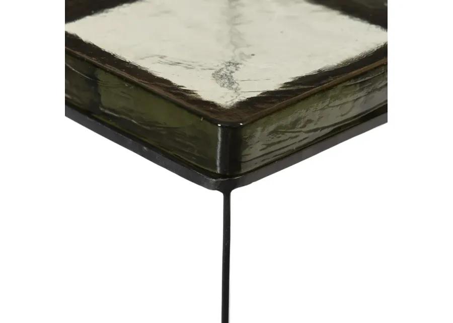 Lennie Cast Glass End Table