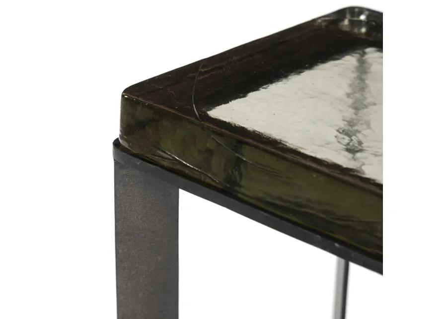 Lennie Cast Glass End Table