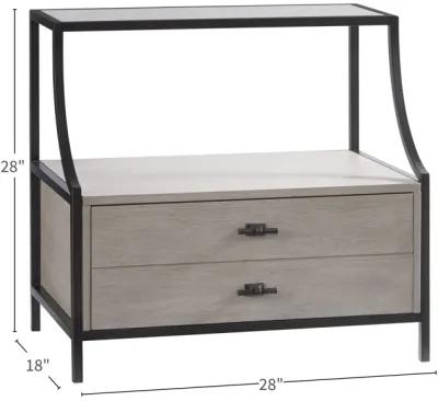 Stone Top Nightstand