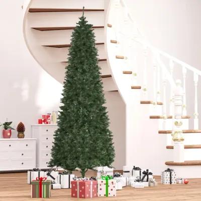 8' Artificial Christmas Tree with Realistic Branch Tips, Auto Open for Party