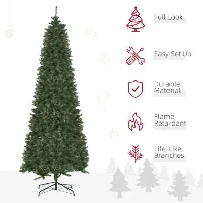 8' Artificial Christmas Tree with Realistic Branch Tips, Auto Open for Party