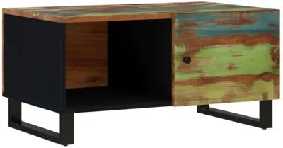 vidaXL Coffee Table 31.5"x19.7"x15.7" Solid Wood Reclaimed&Engineered Wood